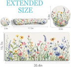 LIMKRIAN Flower Mouse Pad Set Floral Large Desk Matt for Desktop - Image 6