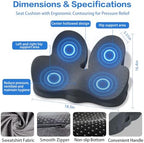Memory Foam Seat Cushion for Sciatica & Tailbone Pain Relief – Comfort Support for Office Chair, Car Seat, Airplane, Long Sitting Workers & Drivers (Black) - Image 3