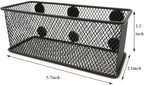 EASEPRES Magnetic Pencil Holder Set of 6 - Black Wire Mesh Storage Baskets Organizer with Strong Magnets - Perfect for Whiteboard, Refrigerator and Locker Accessories - Image 2