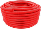 Flexible Polyethylene HDPE Non-Split Corrugated Wire Loom Tubing (Red, 2" Dia. x 100 ft) by HydroMaxx