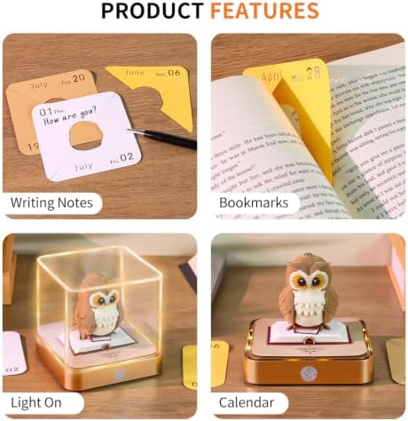 3D Calendar 2027, Desk Time Piece Calendar 2027,Tear-Away 3D Paper Art Notepad w LED Lights,Creative 3D Memo Artsy Pad Calendars, DIY Paper Carving Gift (Eagle) - Image 6