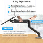 Laptop Stand Desk Mount, 2 in 1 Function, Single Monitor Mount - Image 7