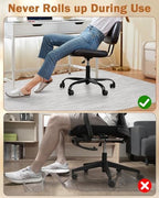 Blvornl Office Chair Mat for Hardwood Floor, 35.4"*47.2" Desk Computer Chair Mat for Hard Wood, Large Anti-Slip Hard Floor Protector, PVC Mat Desk Rug for Office and Home Silver Grey - Image 5