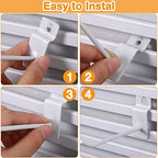 Moxweyeni 100 Pack Slatwall Hooks for Retail Garage Metal,4 Inch,White - Image 4