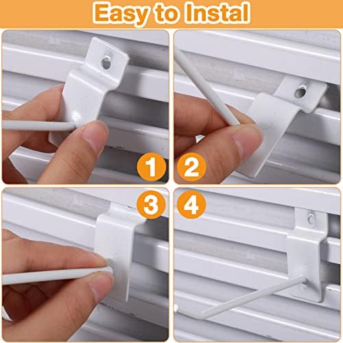 Moxweyeni 100 Pack Slatwall Hooks for Retail Garage Metal,4 Inch,White - Image 4