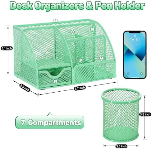 13-in-1 Office Desk Organizer Set for Back to School Supplies Accessories - Image 2