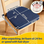 AAAAAcessories Chair Cushions for Dining Chairs, 17 x 16 x 2 in, Set of 6 - Image 2