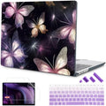Mektron Case for 13.5" Microsoft Surface Laptop 5/4/3 with Metal Palm Rest Model 1951/1868, 2019/2021/2022 Release Plastic Hard Shell Cover with Screen Protector, Glittering Butterfly by Mektron