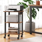 TUTOTAK Printer Stand, 3 Tier Rolling Printer Cart with Charging Station - Image 7