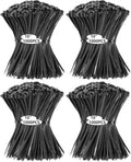 1000PCS 10 inch Black Zip Ties 75LBS Tensile Strength Self-Locking heavy duty UV Resistant Cable Tie Wraps for indoor and outdoor use(Black) (Pack of 4) by MasiStranth
