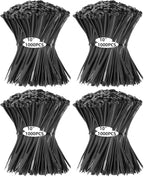 1000PCS 10 inch Black Zip Ties 75LBS Tensile Strength Self-Locking heavy duty UV Resistant Cable Tie Wraps for indoor and outdoor use(Black) (Pack of 4) by MasiStranth