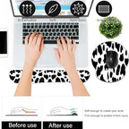 Keyboard Wrist Rest and Mouse Pad Wrist Support Set,Ergonomic Memory Foam Wrist Pad & Non Slip Base for Home Office Working Studying Easy Typing,Pain Relief,Cow Pattern - Image 5