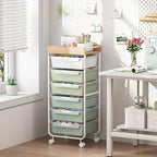 SYKIARIOL Rolling Cart with 6 Drawers,Art Craft Organizer and Storage,Green - Image 6