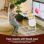 NUTIKAS TV Trays Set of 4 - Folding TV Tray Adjustable Dinner Trays for Eating On Couch Wooden Tables Mate Stand Foldable White Desk with Cup Holder Portable - Image 6