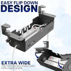 VIVO Black Clamp-On Flip-Open 19 in Cable Management Box, DESK-ACMB20-C - Image 5