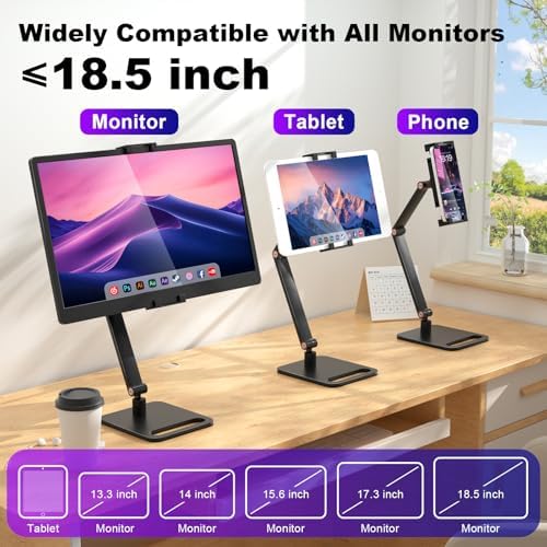 Portable Monitor Stand for Desk 15.6"17.3"18.5",Tablet / iPad Stand - Image 2