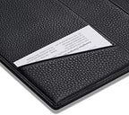 HISCOW Slim Leather Junior Padfolio, 5x8 Notepad Cover, Pebbled Black - Image 5