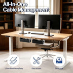 POCHAR Under Desk Cable Management Tray, 15" Power Strip Holder - Image 3