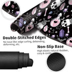 Large Gaming Mouse Pad Set 35.4 x 15.7 with Keyboard Wrist Rest, Wrist Support, and Coaster Memory Foam Smooth Desk Pad Mousepad for Home Office School - Skull Goth Magic Cute Witchy - Image 7