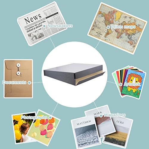 Golden State Art, Drop Front Archival Storage Box, Gray, 20.75x24.75x3 Inch - Image 6