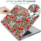 DONGKE Compatible with MacBook Pro 16 Inch Case (2026-2021 Release, M5 M4 M3 M2 M1 Pro/Max Chip), Plastic Hard Shell Cover with Keyboard Cover & Screen Protector for MacBook Pro 16", Leopard & Cherry - Image 5