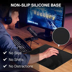 Redragon PG1M Glass Mouse Pad - Ultra-Smooth Precision Surface with Non-Slip Base, Easy to Clean, Hard Mousepad for Gaming - 11.8 x 11.8 x 0.15 inches, Black - Image 4