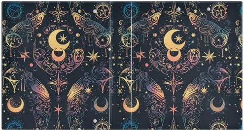 ALAZA Moon Stars Alchemy Witch 3 Ring Binder 1.5 Inch Three Ring Office Binders w/clipboard & 3 Pockets, Hold 200 Sheets, 1pc - Image 2