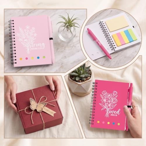 Sprial Notebooks with Pens Bulk, 48 Pack, 5.5 x 4.7 Inch, Pink - Image 6
