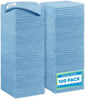 HOMEXCEL Blue Microfiber Cleaning Cloth 100PK, Towels for Cars, 12.5×12.5" by HOMEXCEL