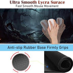 Large Gaming Table Pad 31.5 "x 11.8" + Keyboard Wrist Pad + Mouse Wrist Pad + Coaster Non-Slip Base 4-in-1 Set, Ergonomic Memory Foam, Easy Typing Pain Relief, Strange Mysterious Dark Forest - Image 2