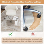 [Tempered Glass] 30" x 55" Glass Office Chair Mat for Carpet - Image 4
