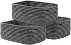 KALLAX Small Woven Storage Basket for Organizing, 13.5x9.5x5 inches, 3 Pack by KALLAX