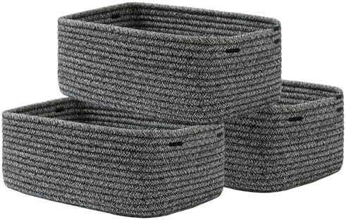 KALLAX Small Woven Storage Basket for Organizing, 13.5x9.5x5 inches, 3 Pack by KALLAX