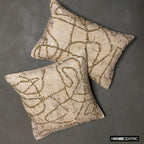 The HomeCentric Decorative Oblong Pillow Cover Gold, 12"x26" (30x65 cm) Jacquard Foil, Bead, Sequins, Hand Embroidery Cushion Covers for Sofa, Couch, Bed and Patio, Abstract Modern - Astral Glow Gold - Image 5