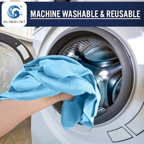 GLIMGLINT Microfiber Cleaning Cloth, 150 Pack Towels for Cars 14 X12 Inch - Image 6