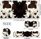 Large Gaming Mouse Pad + Keyboard Wrist Rest + Wrist Support + Coaster Set, Memory Foam Ergonomic for Easy Typing, XXL Extended Gaming Mouse Pad Table Pad - Cow Hide Print - Image 6