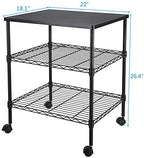 3 Tier Storage Racks Shelving, Heavy Steel Pantry Shelves, Adjustable Wire Shelving Rack with Desktop, Suitable for Garage, Kitchens, Offices, 22" W x 18" D x 26" H, Black - Image 3