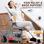 FunBy Lumbar Support Pillow,Triple Fusion Massager for Sciatica LightGray - Image 7