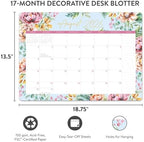 2027 Decorative Desk Blotter Calendar, 17-Month Planner - Cabana Stripes - Image 3
