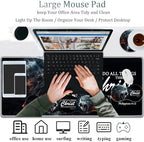 4 in 1 Mouse Pad Combo, Large Gaming Mouse Pad + Keyboard Wrist Support + Mouse Wrist Rest + Coaster, Table Pad 31.5 "x 11.8" with Memory Foam Ergonomic Wrist Pad Set, Ferocious Wolf - Image 4