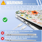May Chen for M5 MacBook Air 13.6 Inch Case 2026 2025 2024-2022 Release M5 A3449 M4 A3240 M3 A3113 M2 A2681, Plastic Hard Shell Case for MacBook Air 13.6" with Retina Display, Spring & Flowers - Image 2