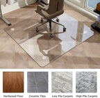 40"X47" Tempered Glass-Glass Chair Mat, Heavy Duty Hard Floor Mat - Image 6