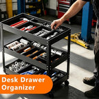 [6 SIZE & 90 PCS] Tool Box Organizer Tray, Tool Desk Drawer Organizer, Non- Slip Toolbox Organizer, Garage Organization Storage Tray Divider, Toolbox for Tool Chest Cart Workbench Small Part - Image 7
