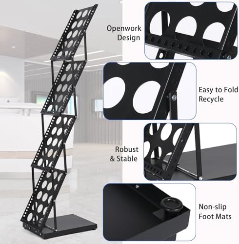Foldable Brochure Display Stand with Carrying Bag, Literature Stand 4 Tier - Image 4