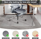 Office Chair Mat for Carpet Floor, Heavy Duty Desk Chair Mat for Low/No Pile Carpeted Floors, Anti Slip Carpets Protector for Home Office (48" x 36") - Image 3