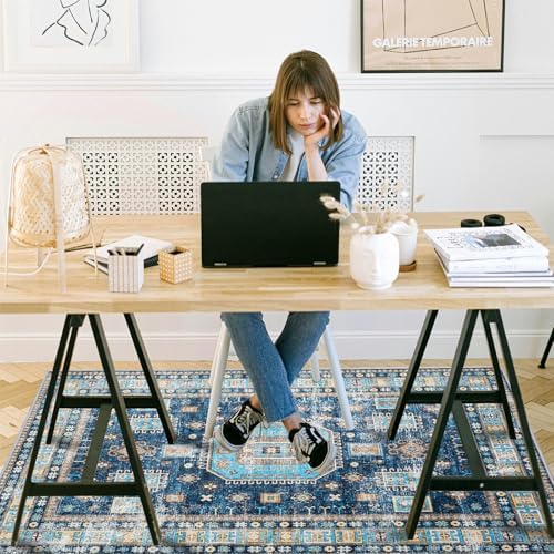 Office Chair Mat for Hardwood Floor, 48"x36" Easy Glide Computer Desk Mat Protector for Rolling Chair Under Desk Rug Nonslip Backing, Machine Wash (Modern) - Image 2