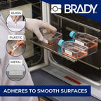 Brady Self-Laminating Polyester Pre-Sized Labels for Label Printer BMP41/BMP51/BMP53/M511-180 Self Adhesive Printer Labels - Black on White, Transparent (41,91 mm (W) x 12,70 mm (H)) - M4-124-461 - Image 5