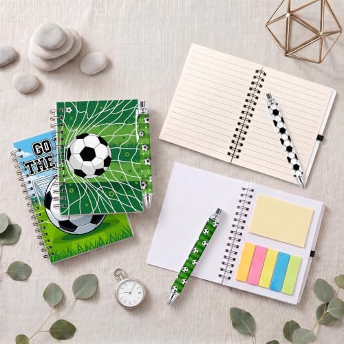 Sprial Notebooks with Pens Bulk, 48 Pack, 5.5 x 4.7 Inch, Soccer - Image 2