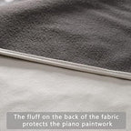Piano Keyboard Cover Keep Your Upright Piano Safe with Our Dust Cover Cloth (White) - Image 6