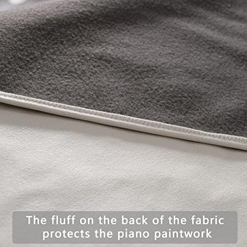 Piano Keyboard Cover Keep Your Upright Piano Safe with Our Dust Cover Cloth (White) - Image 6